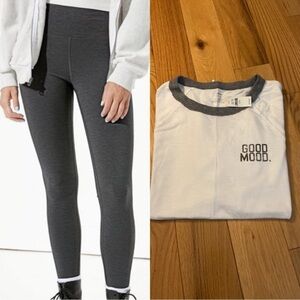 NWT AEO/Aerie oversized tee/legging combo, both size XS, tee could fit up to med